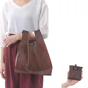 ENVIROSAX 寬版折疊便當袋─棕色木紋