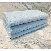 【LIFE 來福牌】貴族素色浴巾 3入組 藍色