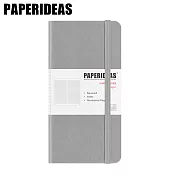 PAPERIDEAS 48K頁碼硬面绑帶筆記本 方格-槍灰