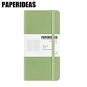 PAPERIDEAS 48K頁碼硬面绑帶筆記本 方格-牛油果綠