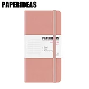 PAPERIDEAS 48K頁碼硬面绑帶筆記本  横線-裸粉