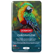 【DERWENT 德爾文】CHROMAFLOW 油性色鉛 12色
