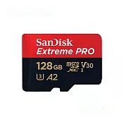 【SanDisk 】Extreme PRO microSD UHS-I V30 A2 128GB 記憶卡 公司貨(每秒讀200MB)