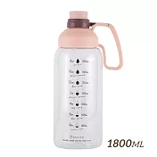 【HOUSUXI舒希】TO GO Tritan大容量水瓶1800ml -淺粉