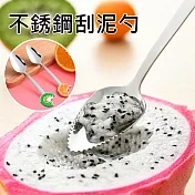 【3入組】304不鏽鋼刮泥勺 挖果泥水果勺 鋸齒湯匙 隨機款