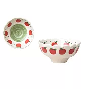 【日本SHINACASA】可愛水果花邊陶瓷餐碗250ml ‧ 蘋果