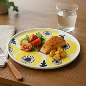 【日本小倉陶器】Tuuli優雅花卉 陶瓷餐盤22cm ‧ 黃