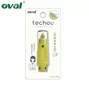 (3入1包)OVAL歐文 Techou 原紙色修正帶5mm x 6M 芥末綠