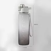 PinUpin 大容量運動彩色水壺1000ml(內附濾網) 酷炫銀