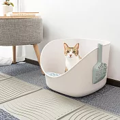 【汪喵星球】專利小白鯨砂盆 (湖水藍1入)