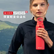 瑞士百年 SIGG 彈蓋輕量保溫瓶 550ml - 熱火紅