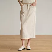 旅途原品 不過時的牛仔半裙 M L XL L 水洗經典白