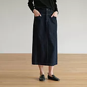 旅途原品 不過時的牛仔半裙 M L XL L 水洗復古藍