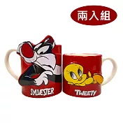 【日本正版授權】兩入組 傻大貓與崔弟 馬克杯 350ml 對杯組/咖啡杯 Looney Tunes