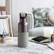 美國HYDY時尚保溫水壺_水波紋夢幻新色_ 星紫瓶 - 雲灰 480ml 不銹鋼保溫壺