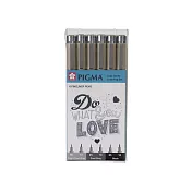 【SAKURA】筆格邁代針筆 灰階套裝 藝術字系列