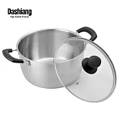 【Dashiang 大相】不鏽鋼雙耳湯鍋24cm-304不鏽鋼湯鍋