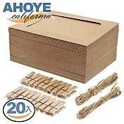 【AHOYE】4X6簡約牛皮紙卡相框 牛皮色 20張入