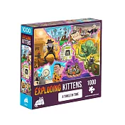 【GoKids】爆炸貓1000片拼圖: 時光旅行 英文版 Exploding Kittens 1000 Piece Puzzle A Tinkle In Time