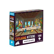 【GoKids】爆炸貓1000片拼圖: 貓的最後晚餐 英文版 Exploding Kittens 1000 Piece Puzzle The Cats Last Supp
