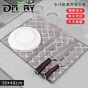 【OMORY】多功能萬用吸水墊30*40cm- 海棠灰