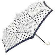 【日本because】Pattern Dots 簡約磚點輕量折傘 ‧ 白