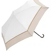 【日本because】Plain Bicolor 氣質雙色拼接輕量折傘 ‧ 白
