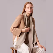 【ST.MALO】秘魯原裝進口100% Baby Alpaca 幼羊駝訂製圍巾-2029WS- F 冰雪灰