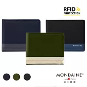 MONDAINE瑞士國鐵 仙人掌皮革 RFID零錢短夾 深海藍