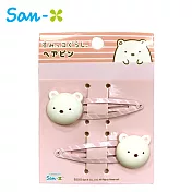【日本正版授權】角落生物 造型髮夾 2入組 BB夾/復古髮夾/髮夾/小髮夾/角落小夥伴 - 粉色款