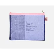 Papier Tigre / 網格收納袋M- 藍紫