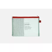 Papier Tigre / 網格收納袋L- 淺綠