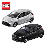 【日本正版授權】TOMICA 多美小汽車 兩款一組(一般+初回特別式樣)- NO.34 豐田 AQUA
