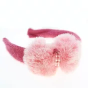 【PinkyPinky Boutique 】柔美毛毛髮箍 (胭脂粉)