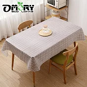 【OMORY】防油防汙桌巾- 方格咖