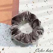 【卡樂熊】基本絨布典雅造型圈束/腸束/髮圈(六色)- 卡其色