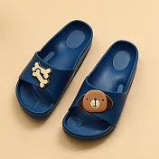 333家居鞋館 兒童款 國民休閒流線活力兒童室外拖鞋 18 深藍