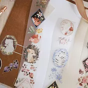 【wwiinngg】花墜 霧面PET膠帶(特油含離型紙)