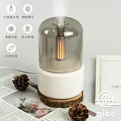 燭光光影 USB超音波 靜音水氧香薰機/加濕器 米白色