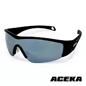 【ACEKA】全方位黑鑽鏡面運動眼鏡 (SHIELD 防護系列)