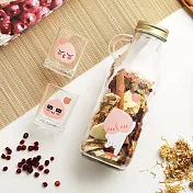 【韓國Keshop】Kakao Friends 刻度玻璃壺杯+封口貼4件組 · Apeach