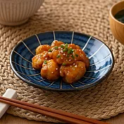 【日本Kakuni】窯變紺十草 陶瓷淺盤14cm