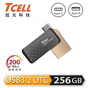 tcell 冠元-type-c usb3.2 256gb 雙介面otg大正浪漫隨身碟 繁星空黑