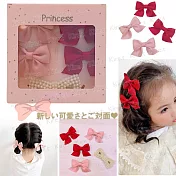 質感兒童髮夾 蝴蝶結髮夾髮飾禮盒組-贈可愛珍珠髮夾 Kiret 邊夾 瀏海夾 鴨嘴夾