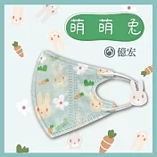 【億宏】3D幼童醫療口罩 3-8歲 兒童立體口罩 立體細繩 單片獨立包裝 臺灣製造 萌萌兔(30入/盒)
