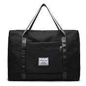 [ BeOK ] 大容量折疊旅行手提包 旅遊收納包 可放行李箱拉桿 黑色