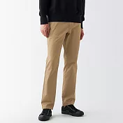【MUJI 無印良品】男有機棉混彈性綾織合身褲73 米色