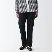 【MUJI 無印良品】女有機棉丹寧直筒褲 23 黑色