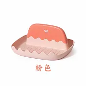 【E.dot】創意收納雙色布丁造型鍋鏟鍋蓋架 粉紅色