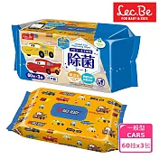 日本LEC 迪士尼抗菌濕紙巾-CARS60抽X3包入-有效期限至2026/01/18